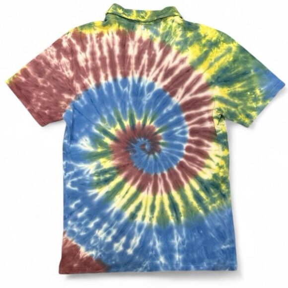 Grateful Dead x Section 119 Shirt Tie Dye Polo Dancing Bear Logo Mens Small - Picture 3 of 7